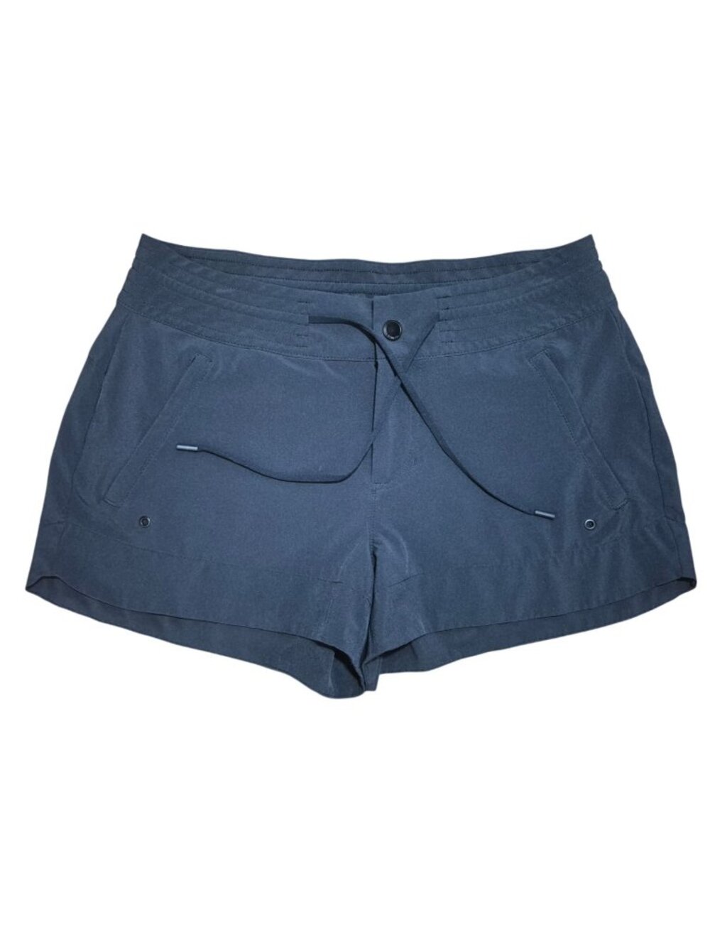 Athleta Black Performance Drawstring Athletic Shorts Women's Size 8